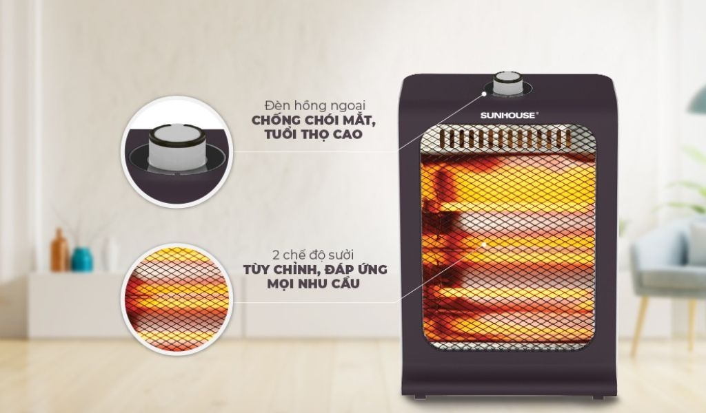 Đèn sưởi hồng ngoại là gì? Ưu điểm nổi bật và lưu ý khi sử dụng để đảm bảo an toàn 5