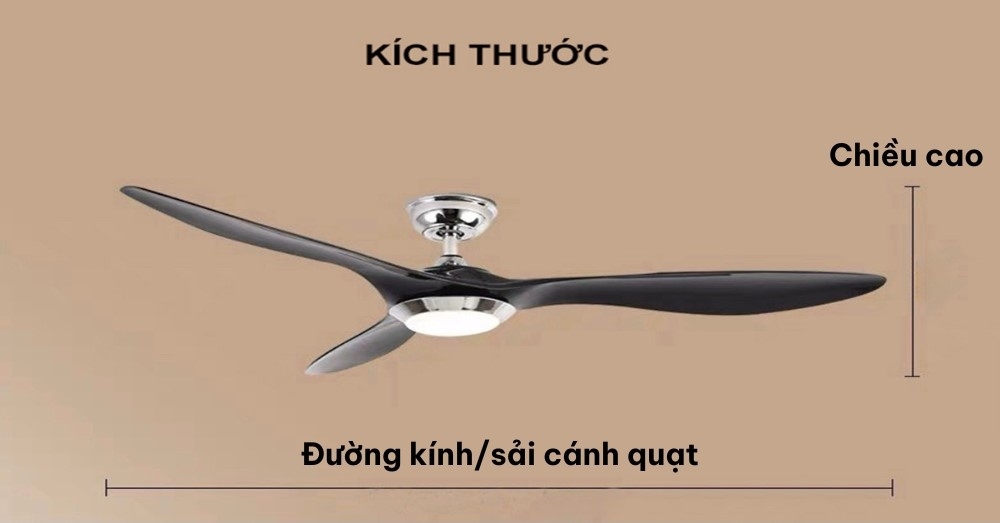 Cách tính kích thước quạt trần