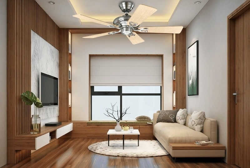 Quạt trần đem lại thẩm mỹ cho căn phòng