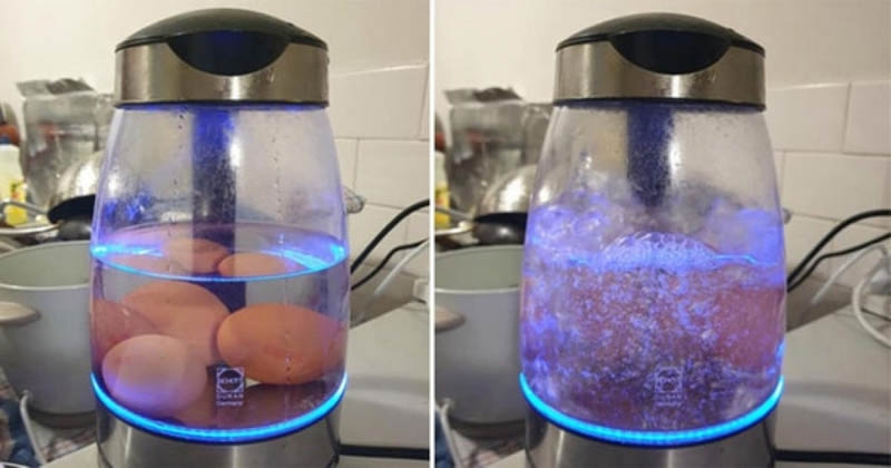 Luộc trứng bằng ấm siêu tốc được không 5
