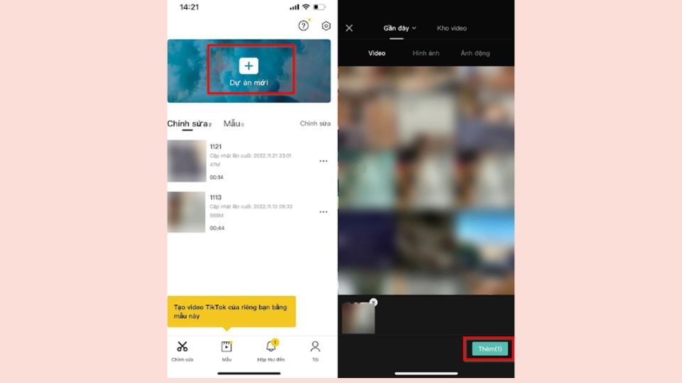 Tạo dự án mới trong Capcut