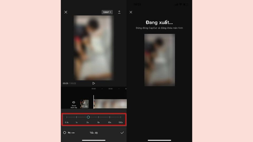 Bấm Xuất video để tải video của bạn về album