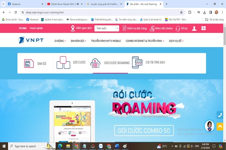 Truy cập vào địa chỉ website