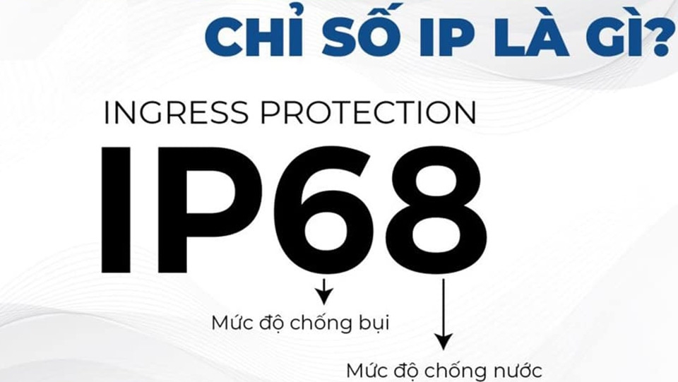 Chứng chỉ IP thể hiện khả năng chống nước và bụi