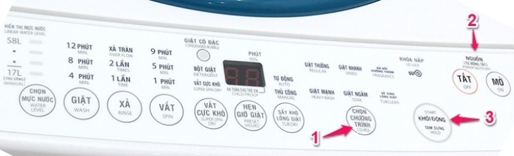 Chọn tính năng vệ sinh lồng giặt