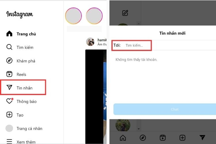 Nhắn tin trên Insta bằng máy tính trên website - hình 1