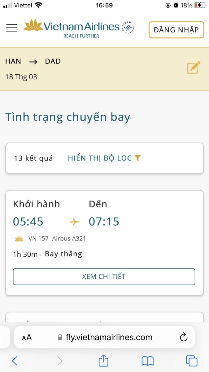 Tra cứu chuyến bay Vietnam Airlines (ảnh 4)