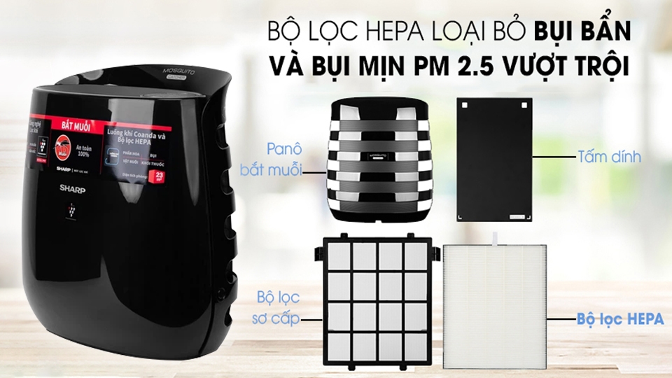 Máy lọc không khí bắt muỗi Sharp FP-JM30V-B.