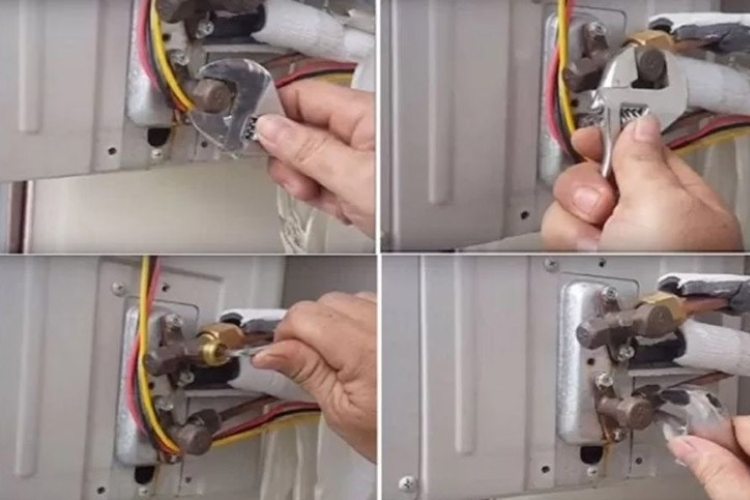 Nới lỏng giắc nối ống ga xem chúng có bị rò rỉ không