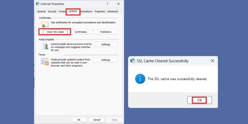 Xóa SSL State để sửa lỗi