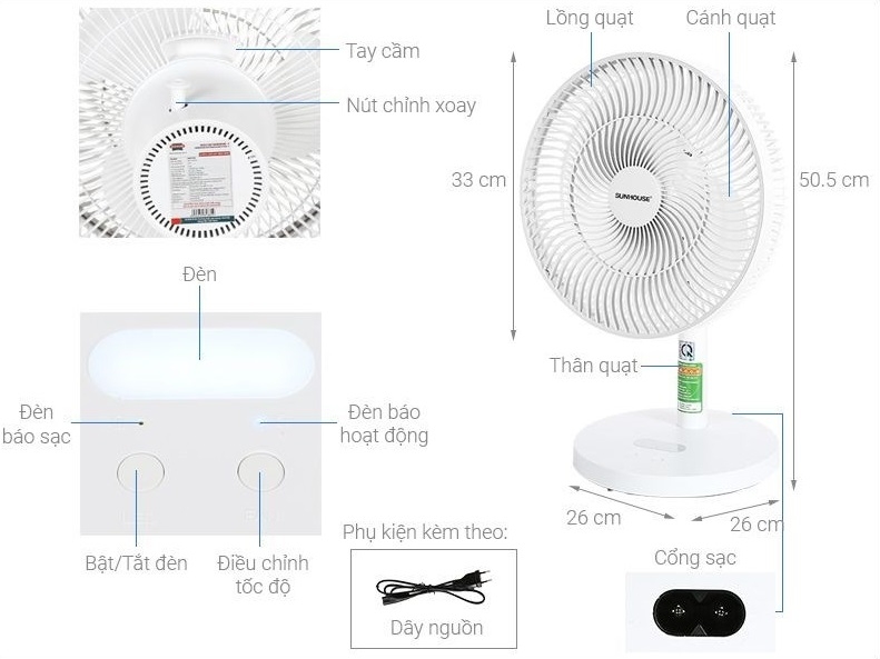 Nên mua quạt tích điện hay quạt năng lượng mặt trời, lựa chọn loại nào tốt hơn? 2