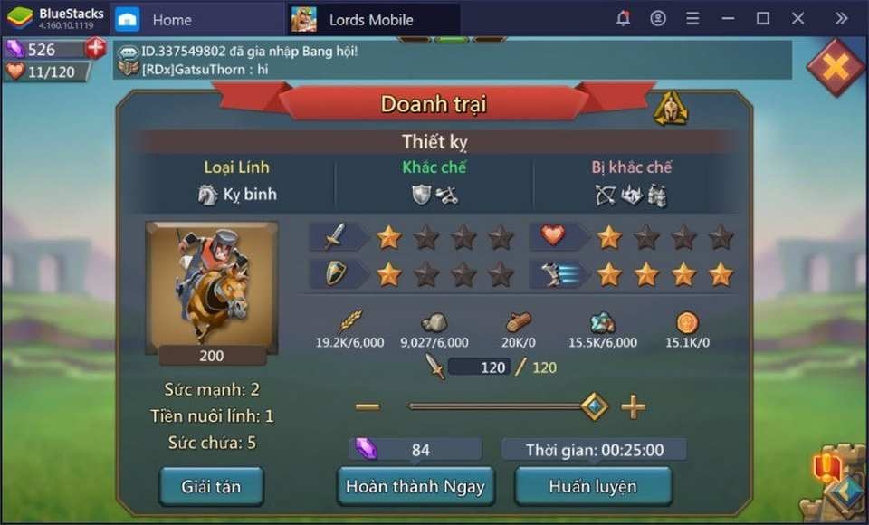 Mở rộng doanh trại đơn giản