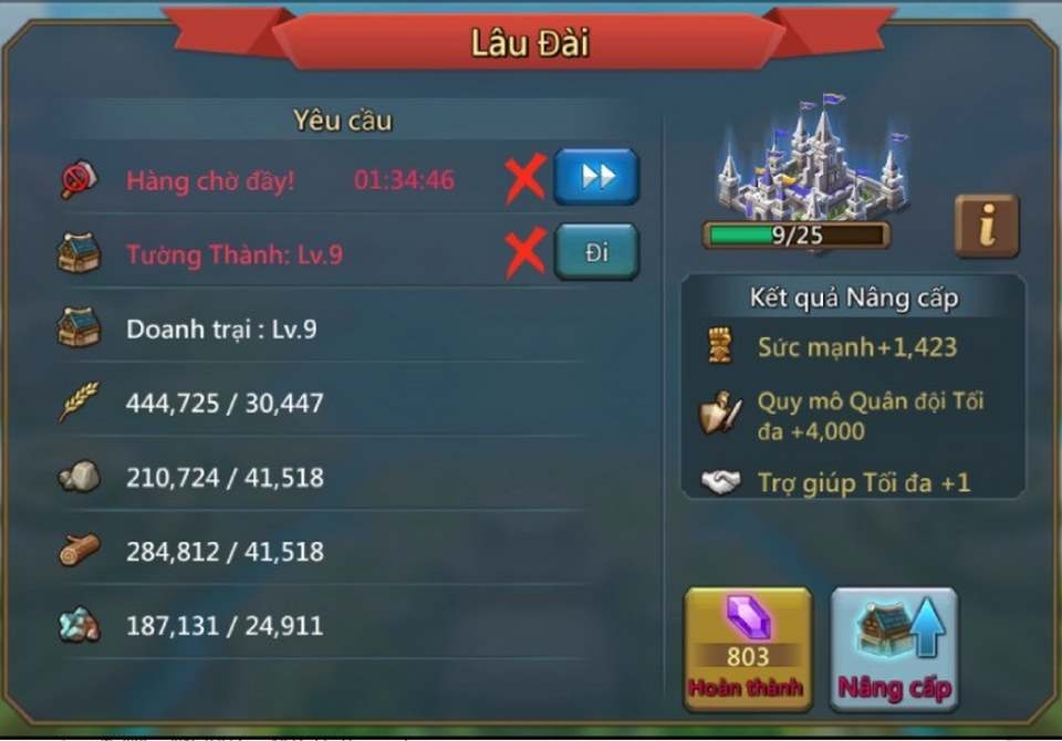 Chế độ nâng cấp nhà chính