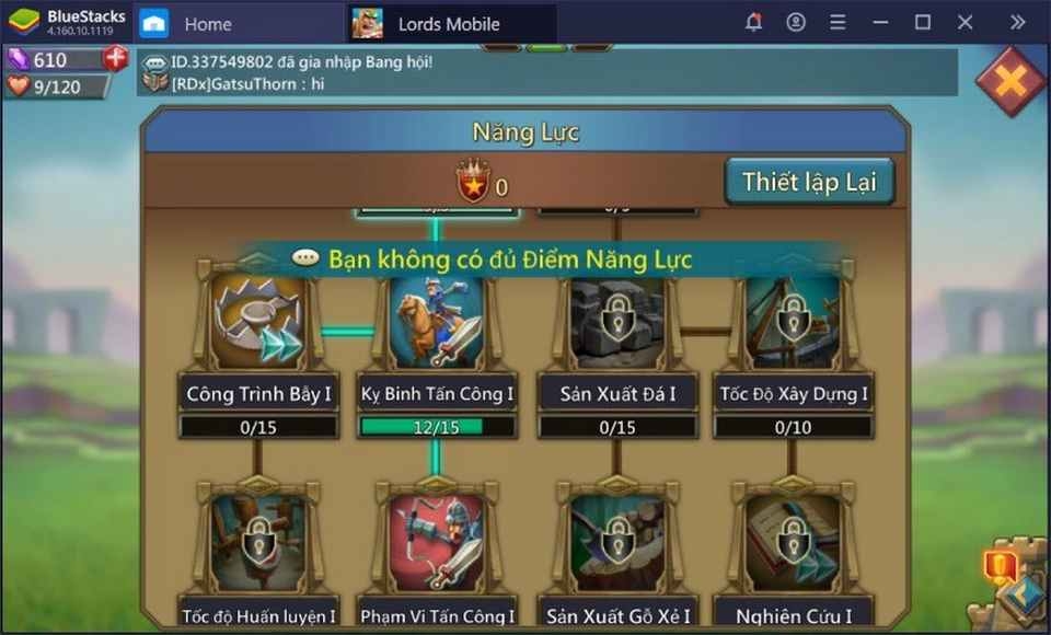 Kỹ năng được game thủ áp dụng