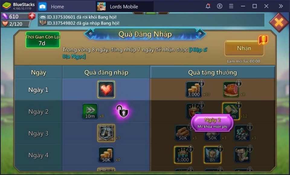 Đăng nhập ngay để nhân quà