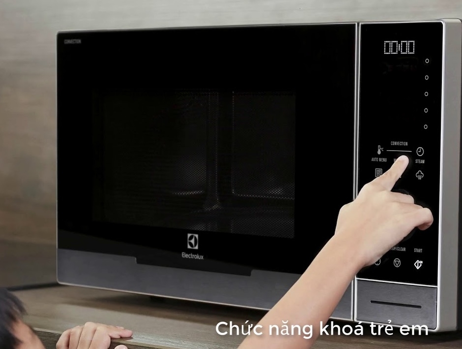 Lò vi sóng khóa trẻ em giúp bạn an tâm khi nấu ăn