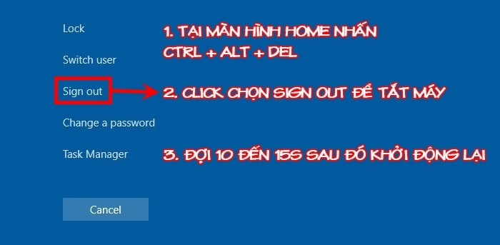 Laptop bị đơ màn hình không tắt được 5