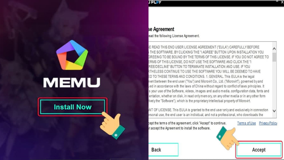 Nhấn chọn Install Now và Accept