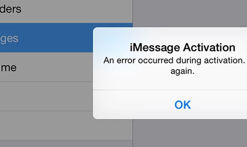 Không kích hoạt được iMessage (ảnh 1)
