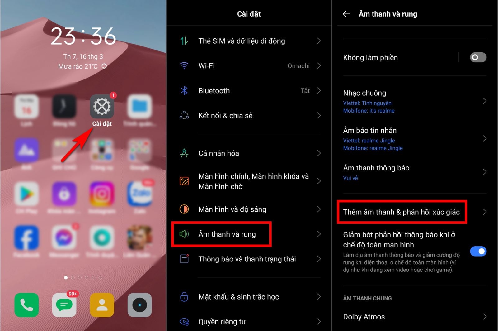 tắt rung bàn phím 2