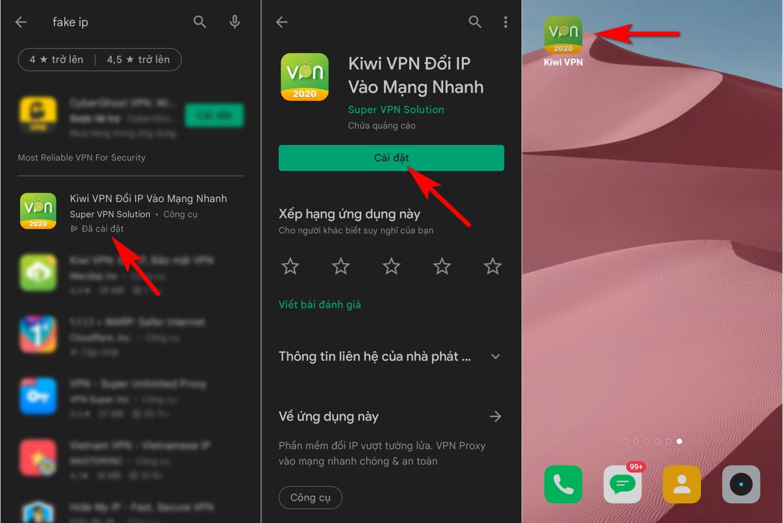 cách chuyển vùng android 5