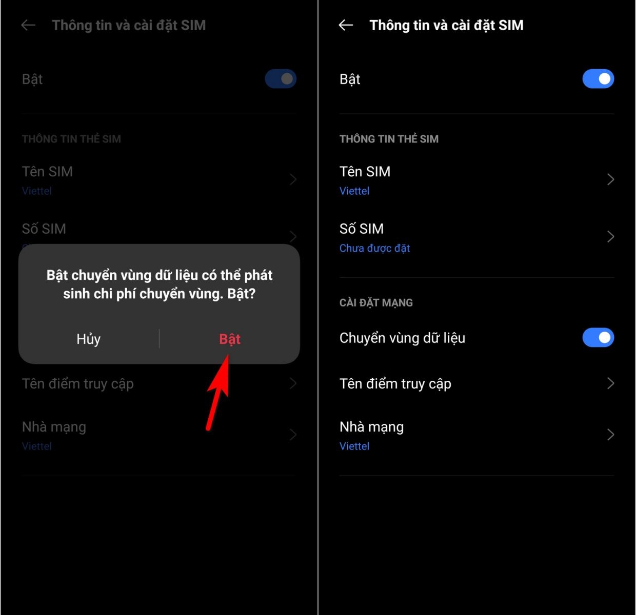 cách chuyển vùng android 4