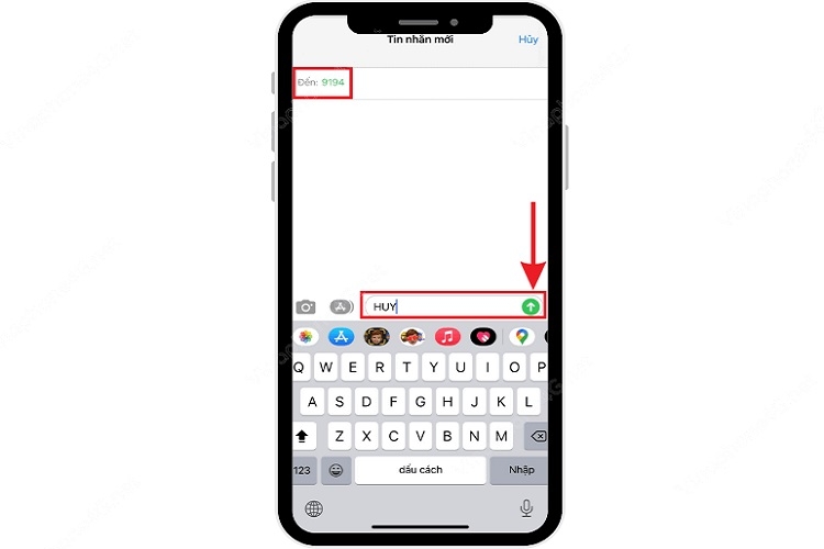 Huỷ nhạc chờ Vina bằng SMS