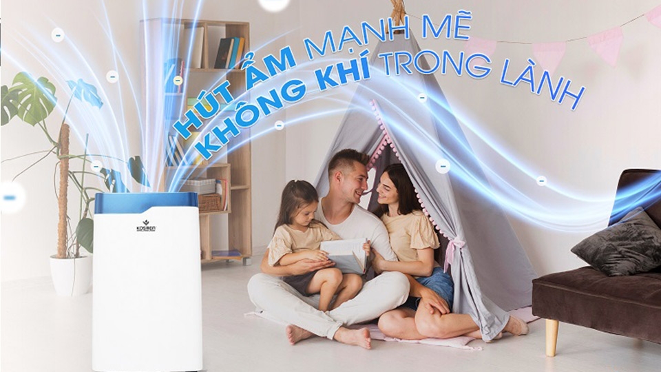 Máy hút ẩm ngưng tụ giúp chống nồm ẩm, bảo vệ hệ hô hấp