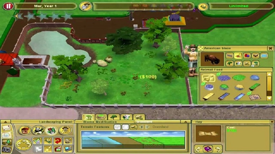 Zoo Tycoon có lối chơi đơn giản giúp mọi game thủ có thể dễ dàng tiếp cận