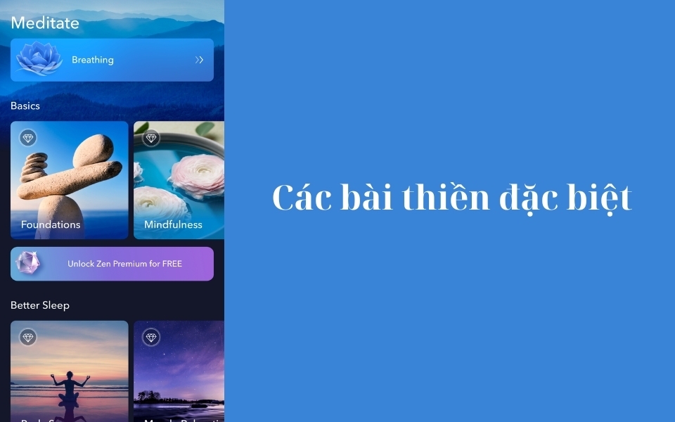 Được thư giãn với các bài thiền mới mỗi ngày