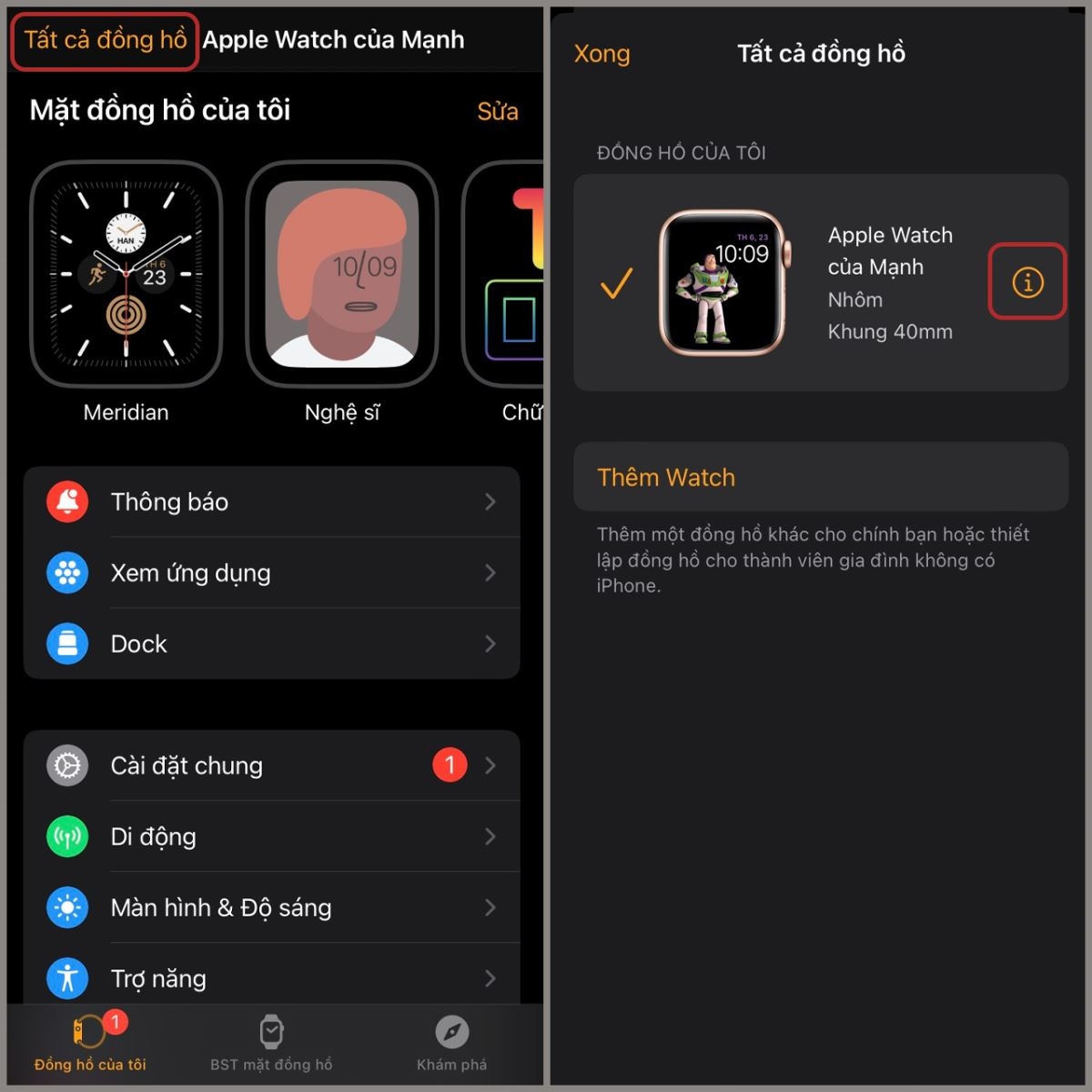 hủy ghép đôi Apple Watch - hình 3