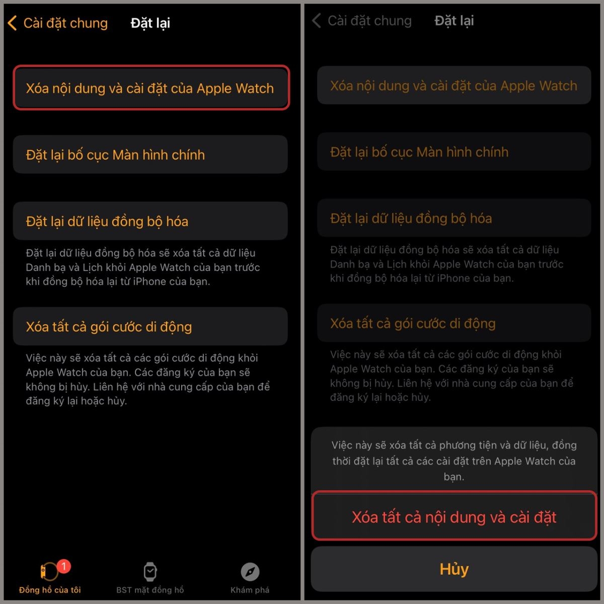 hủy ghép đôi Apple Watch - hình 6