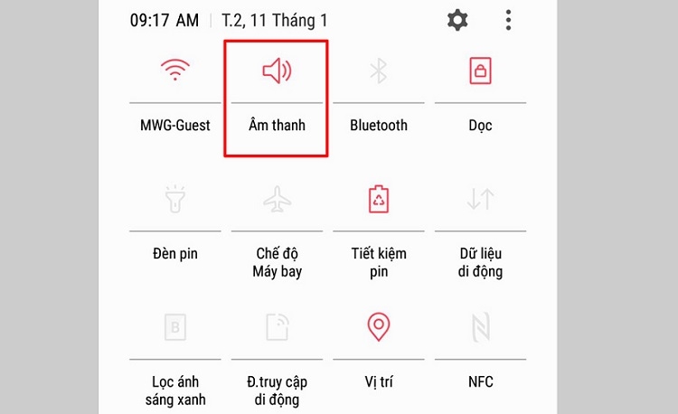 Bật âm thanh trên Android