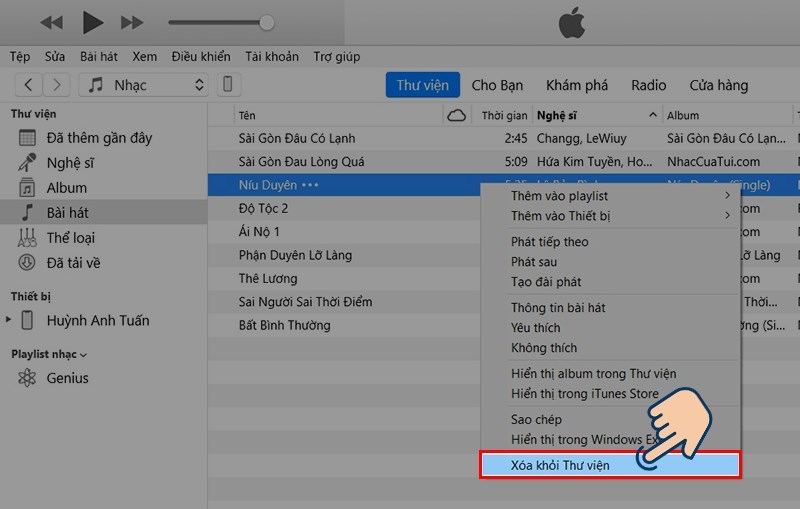 Cách xóa nhạc trên iTunes cực đơn giản, dễ nhớ, thao tác được trên cả PC và iPhone 5