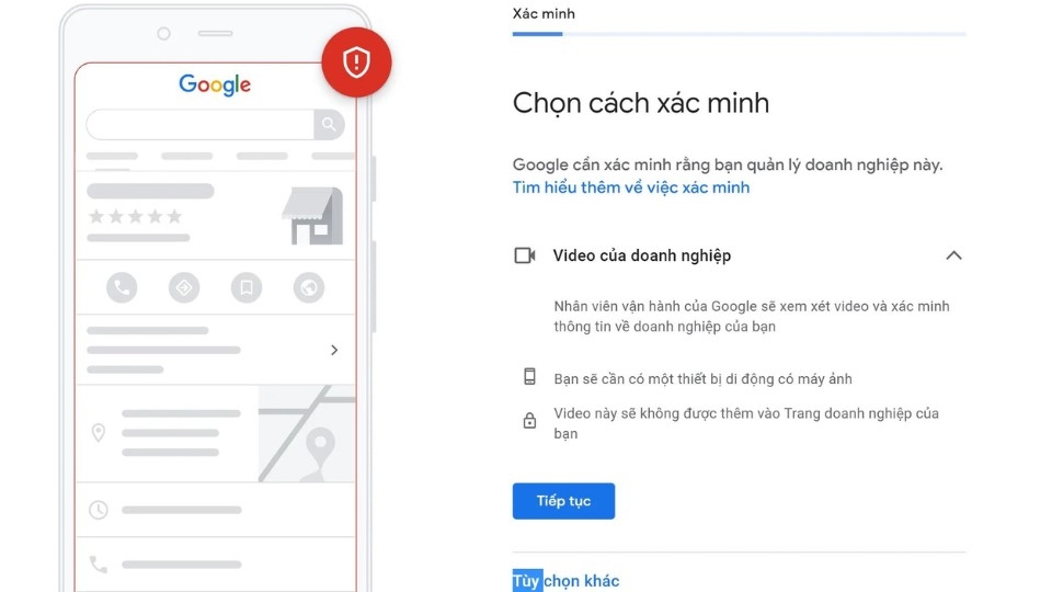 Bước 7: Xác minh lại địa điểm Google My Business qua Email (nếu bước 6 không thành công)