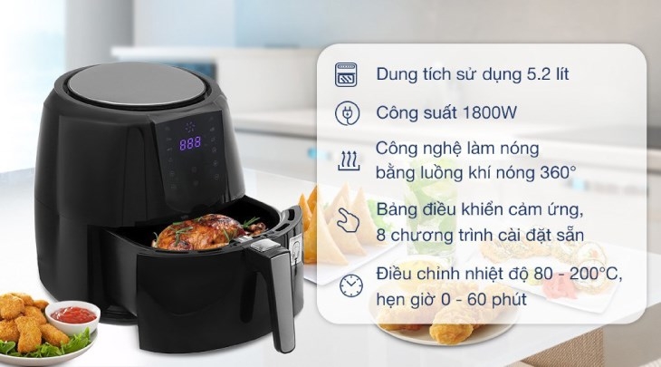 Cách sử dụng nồi chiên không dầu Lock&Lock và những lưu ý khi sử dụng đảm bảo an toàn 5