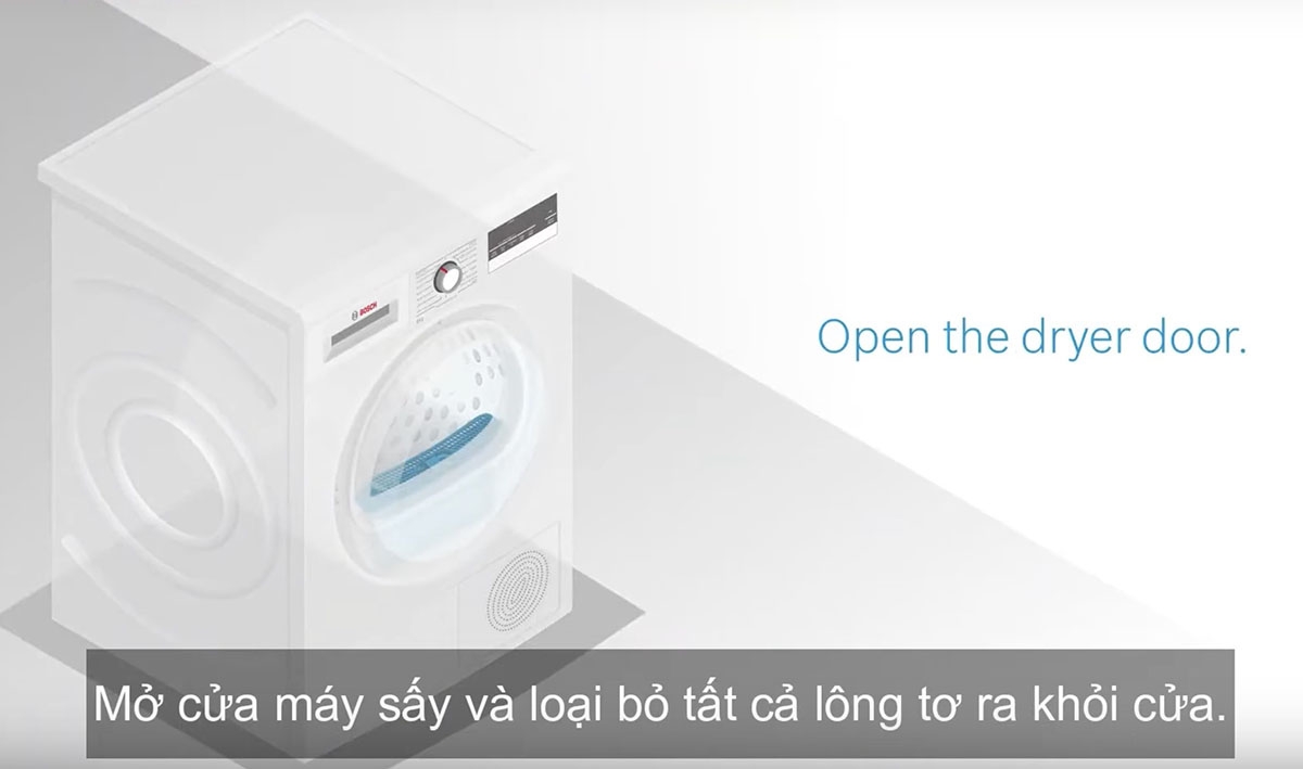 vệ sinh máy sấy quần áo Bosch - hình 2