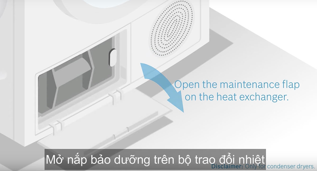vệ sinh máy sấy quần áo Bosch - hình 5