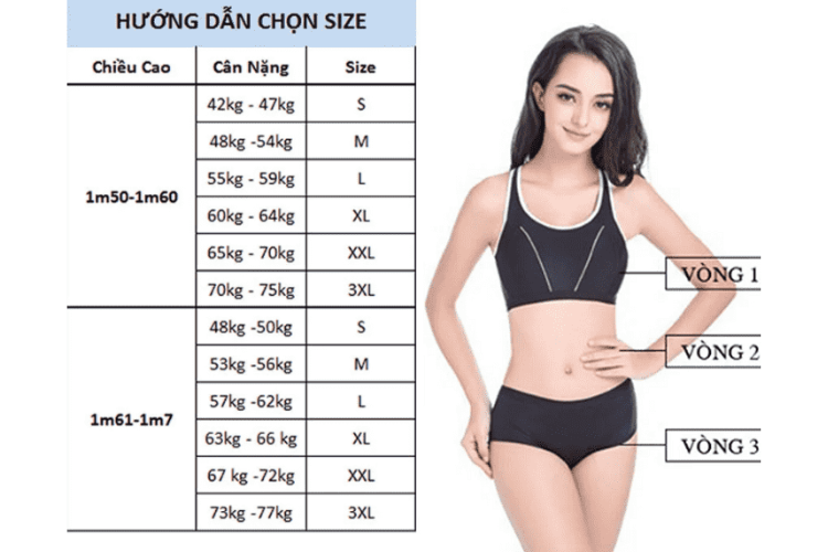 Bảng size đầm nữ