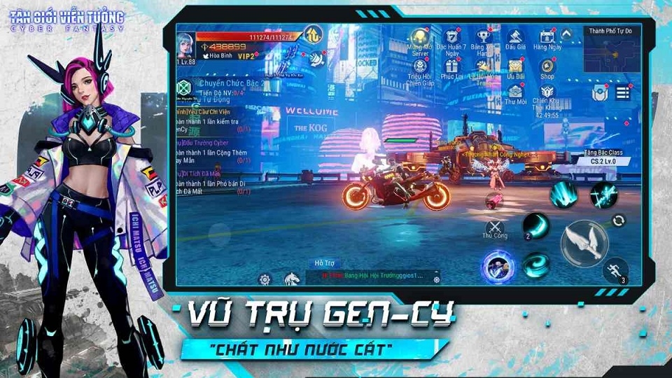 Giao diện chơi game chọn nhân vật của vũ trụ Gen-Cy