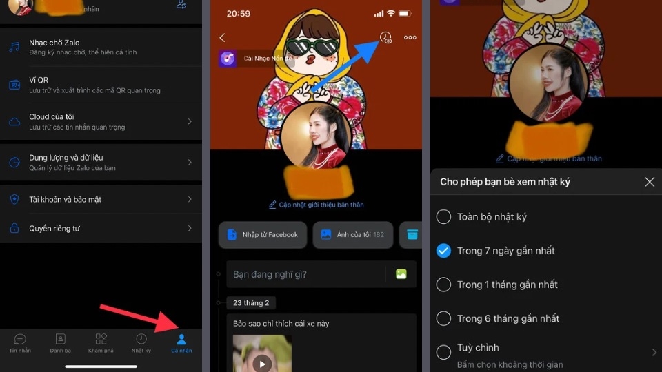 Chặn bạn bè không xem được các thông tin cá nhân trên Zalo