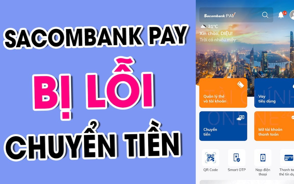 Lỗi khi chuyển và nạp tiền