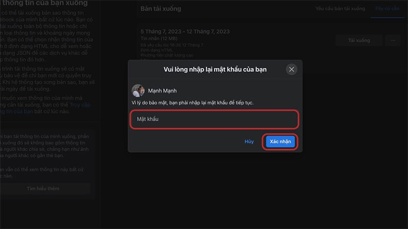 Cách tải tin nhắn trên Messenger hình 7