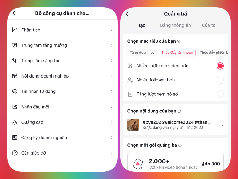 Cách chạy quảng cáo TikTok trên điện thoại 8