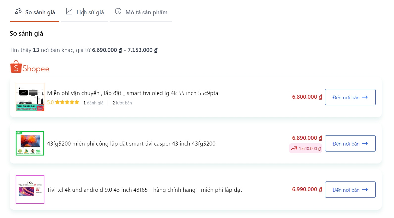 lịch sử giá shopee 8