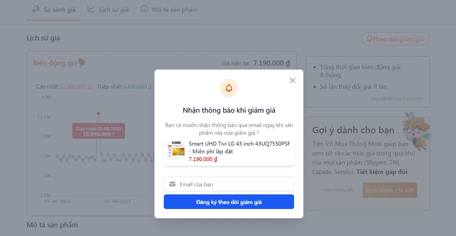 lịch sử giá shopee 7