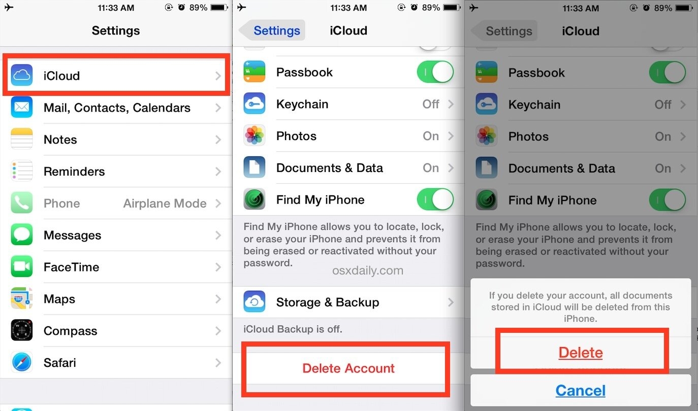 cách xóa icloud khi quên mật khẩu