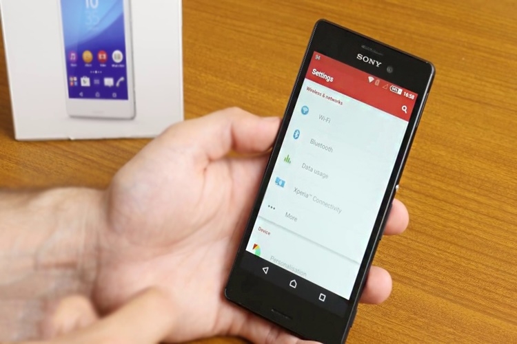 Kiểm tra IMEI điện thoại Sony trong phần Cài đặt