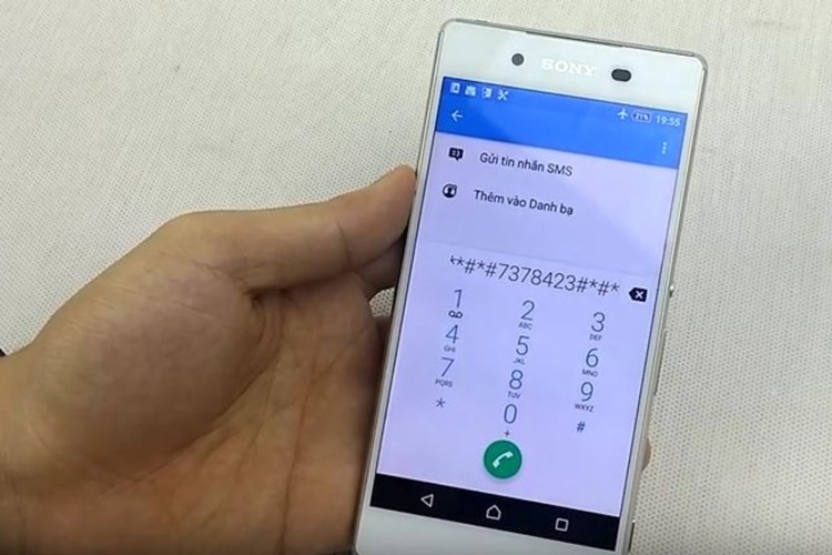 Mã test Sony kiểm tra chức năng phần cứng của máy