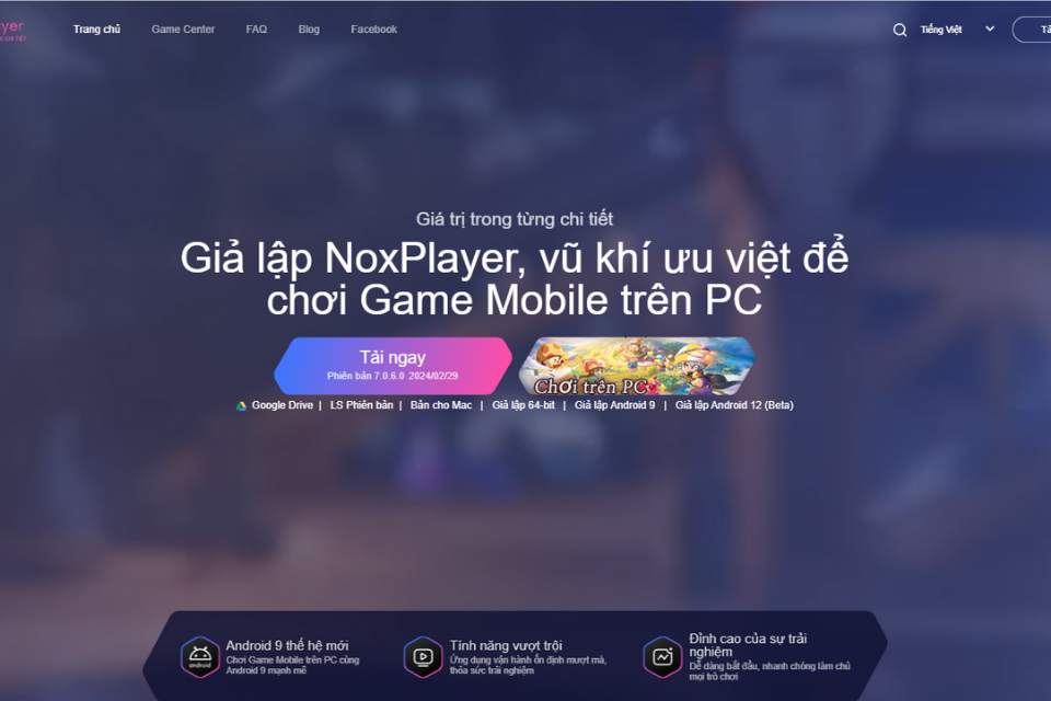 Tải và cài đặt phần mềm giả lập Android Nox Player